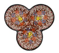 Appetizer with 3 Bowls in Turkish Ceramic - Ethnic Elegance Artisan for Your Table Morocco Tunisia Ethnic of the World 0507241311