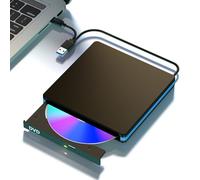 APPINESSEY External CD/DVD Drive for Laptop and Desktop PC, USB 3.0/Type-C Portable CD Player with Silent Design, Portable DVD Player for MacBook Windows 11/10/8/7/XP, Systems