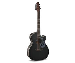 Applause electric acoustic guitar Jump Dark Matter AEO-69-5S, top: solid European spruce, cutaway, open-pore matt finish rosewood, top matt black, preamp with tuner, black machine heads