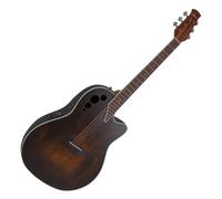 Applause Electro-Acoustic Guitar Elite AE44 Mid Cutaway - Roundback Lyrachord Body Mid-Depth - AP3TP Preamp - Spruce Top - Vintage Varnish Satin - AE44-7S