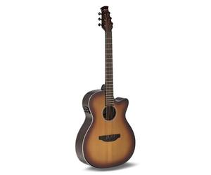 Applause Electro-Acoustic Guitar - Jump OM Electro Cut Gloss - Solid Spruce Top - Ovangkol Back - Cutaway - Vintage Cherry High Gloss - AEO-69-VC