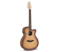 Applause Electro-Acoustic Guitar - Jump OM Electro Cut - Solid Spruce Top - Ovangkol Back - Cutaway - Peach Burst Matte - AEO-69-PB