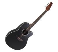 Applause Electro-Acoustic Guitar Traditional AB24 Mid Cutaway - Roundback Lyrachord Body Mid-Depth - AP3TP Preamp - Spruce Top - Black Satin - AB24-5S