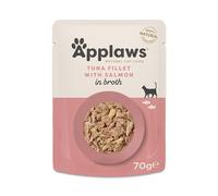 Applaws Natural Pouches Tuna Fillet with Salmon in Broth Cat Food - 12 x 70g