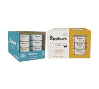 Applaws 100% Natural Cat Food Bundle - Chicken Selection (12 x 156g) + Tuna in Broth (24 x 70g), Premium Protein for Adult Cats