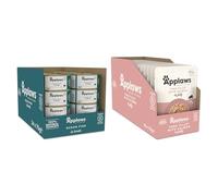 Applaws 100% Natural Cat Food Bundle - Ocean Fish in Broth (24 x 70g) + Tuna with Salmon in Jelly (16 x 70g), High-Protein Recipes for Adult Cats
