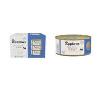 Applaws 100% Natural Fish Selection in Broth Wet Adult Cat Food Tins 12 x 156g + Tuna with Crab Wet Adult Cat Food Tins 24 x 70g