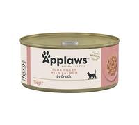 Applaws 100% Natural Premium Wet Cat Food Tuna Fillet with Salmon in Broth 24 x 156g Tin