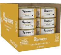 Applaws 100% Natural Wet Cat Food, Chicken Breast in Broth 70 g Tin , 24 x 70 g