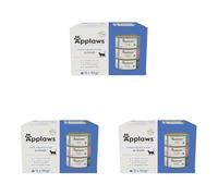 Applaws 100% Natural Wet Cat Food, Multipack Fish Selection in Broth 156 g Tin (Pack of 36)