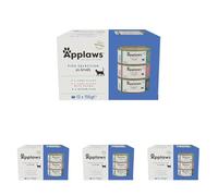 Applaws 100% Natural Wet Cat Food, Multipack Fish Selection in Broth 156 g Tin (Pack of 48)