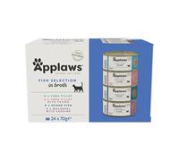 Applaws Wet Cat Food - 100% Natural Fish Selection in Broth - 24 x 70g