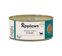 Applaws 100% Natural Wet Cat Food, Ocean Fish In Broth, 70 g Tin (Pack of 24)
