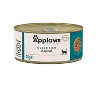 Applaws 100% Natural Wet Cat Food, Ocean Fish In Broth, 70 g Tin (Pack of 24)