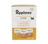 Applaws 100% Natural Wet Cat Food, Pouch Multipack Chicken Selection in Broth, 70 g (12 x 70 g Pouches)