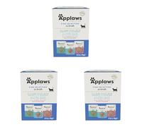 Applaws 100% Natural Wet Cat Food, Pouch Multipack Tuna Selection in Broth, 70 g (12 x 70 g Pouches) (Pack of 3)