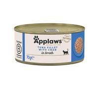 Applaws 100% Natural Wet Cat Food, Tuna with Crab, 70g (Pack of 24)