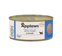 Applaws 100% Natural Wet Cat Food, Tuna with Crab, 70g (Pack of 24)