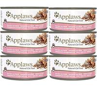 Applaws 100% Natural Wet Cat Food, Tuna with Prawns, 156g Tins, Pack of 6
