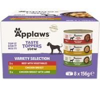 Applaws 100% Natural Wet Dog Food Tin, Grain Free Meat Selection with Vegetable