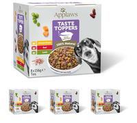 Applaws 100% Natural Wet Dog Food Tin, Grain Free Meat Selection with Vegetables in Stew Tin 8 x 156g Tins (Pack of 4)