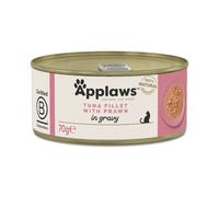 Applaws Adult Cat Cans in Gravy Saver Pack 48 x 70g - Tuna Fillet with Prawn