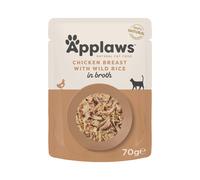 Applaws Adult Cat Pouches in Broth 24 x 70g - Chicken with Wild Rice
