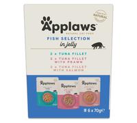 Applaws Adult Mixed Pack Cat Pouches in Jelly Saver Pack 48 x 70g - Fish Selection