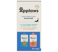 Applaws Cat Fish Broth Selection Saver Pack 16 x 85g - Fish Selection (2 Varieties)