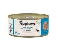 Applaws Natural Tuna Fillet with Cheese in Broth Tins Cat Food - 24 x 70g