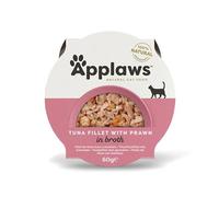 Applaws Cat Tender Tuna Fillet with Prawn, small bowl, 10 x 60 g