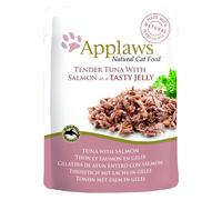 Applaws Cat Tender Tuna with Salmon in a Tasty Jelly Pouch, 16 x 70 g