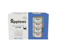 Applaws Wet Cat Food - 100% Natural Fish Selection in Broth - 24 x 70g