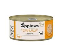 Applaws Chicken and Cheese Cat Food, Broth, 70 g, Pack of 24