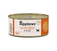 Applaws Chicken and Pumpkin Cat Food, Broth, Pack of 24, transparent