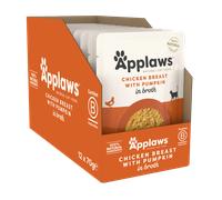 Applaws Chicken Breast with Pumpkin in Broth Adult Wet Cat Pouches - 12 x 70g