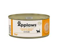 Applaws Natural Chicken Breast with Cheese in Broth Tins Cat Food - 6 x 156g