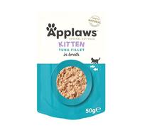 Applaws Natural Kitten Wet Cat Food Pouch, Kitten Tuna in Broth - 12 x 50g