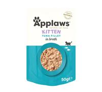 Applaws Natural Kitten Wet Food, Kitten Tuna in Broth 50g Pouch (12x50g Pack)