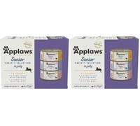Applaws Natural Senior Wet Cat Food, Tuna and Chicken Selection Multipack in Jelly Pack of 12 x 70g Tin