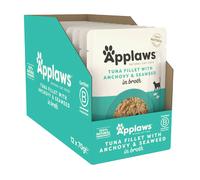 Applaws Natural Tuna & Anchovy Wet Cat Food, 12 x 70g Premium Pouch Multipack