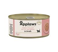Applaws Natural Tuna Fillet with Salmon in Broth Tins Cat Food - 6 x 70g