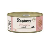 Applaws Natural Tuna Fillet with Salmon in Jelly Tins Cat Food - 6 x 70g