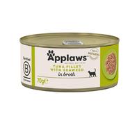 Applaws Natural Tuna Fillet with Seaweed in Broth Tins Cat Food - 6 x 70g
