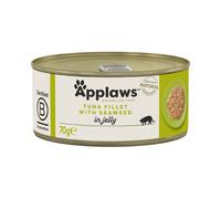 Applaws Natural Tuna Fillet with Seaweed in Jelly Tins Cat Food - 24 x 70g