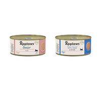 Applaws Natural Tuna with Salmon in Soft Mousse Jelly Wet Senior Cat Food Tins 24 x 70g + Tuna with Crab Wet Adult Cat Food Tins 24 x 70g