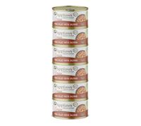 Applaws Natural Tuna with Salmon Wet Cat Food in Jelly, Stack of 6 x 70g Tins (Packing May Vary) (Pack of 12)
