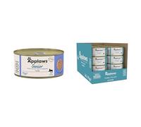 Applaws Natural Tuna with Sardines in Soft Mousse Jelly Wet Senior Cat Food Tins 24 x 70g + Tuna Fillet in Broth Wet Adult Cat Food Tins 24 x 70g