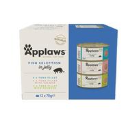 Applaws Natural Wet Cat Food Cans, Fish Selection in Jelly - 12 x 70g