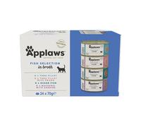 Applaws Wet Cat Food - 100% Natural Fish Selection in Broth - 24 x 70g